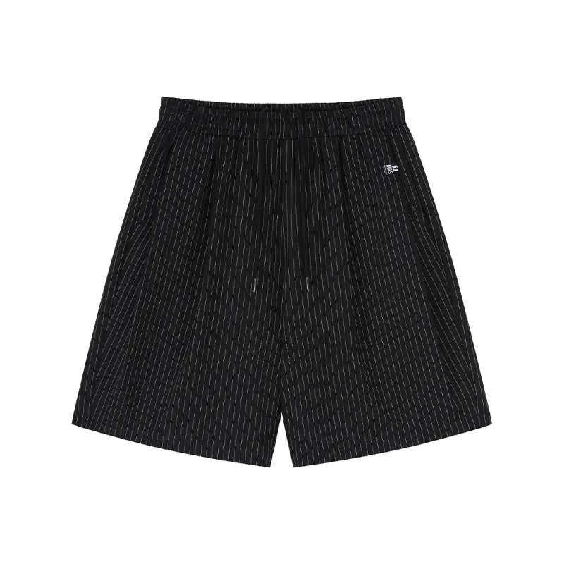 MATCHA STORY College Series Casual Shorts Unisex Black-0