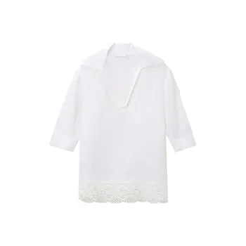 OVV Shirts Women's Bleached Solid Color 11