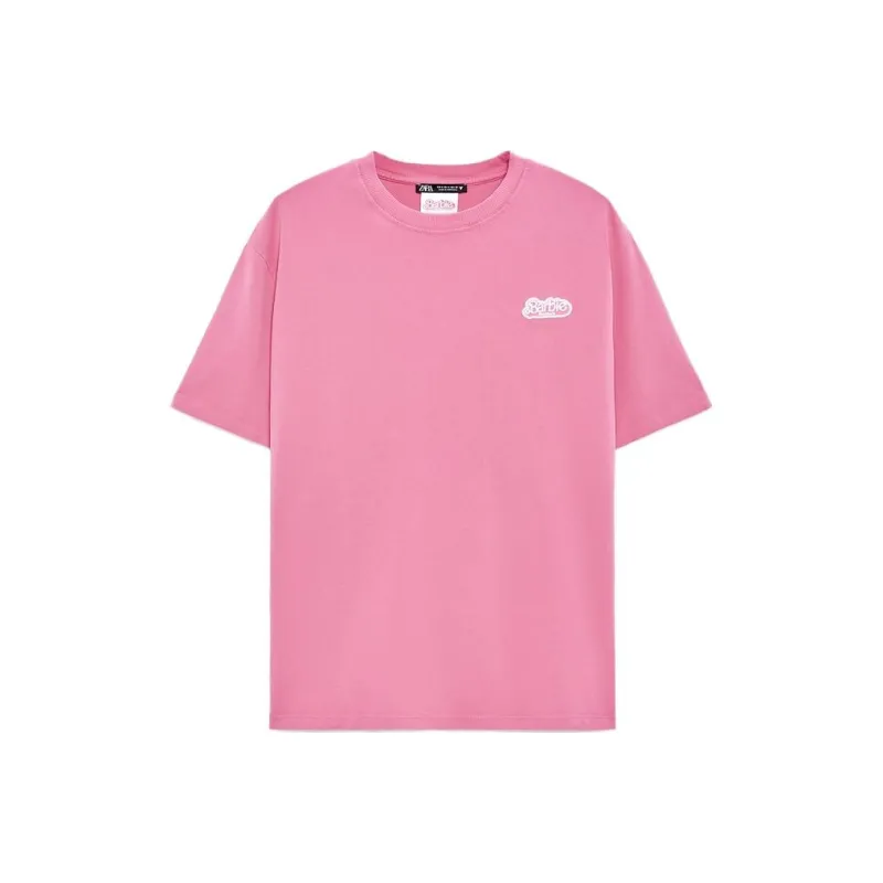Barbie X ZARA X Barbie Co-brand T-Shirts Women's Pink-0
