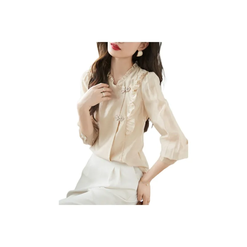 Mo Han Yi Mei Shirts Women's Champagne-0
