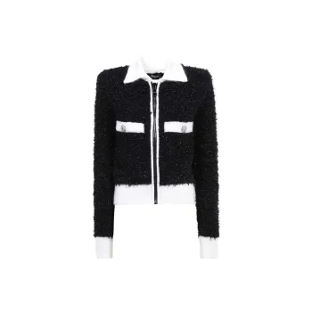 BALMAIN Lion head buttons Bouclé Cardigan