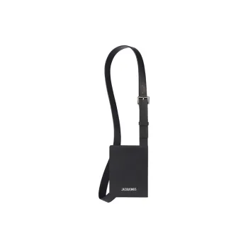 Jacquemus Leather Small Square Bag, Camera Bag, Crossbody Bag Unisex Black