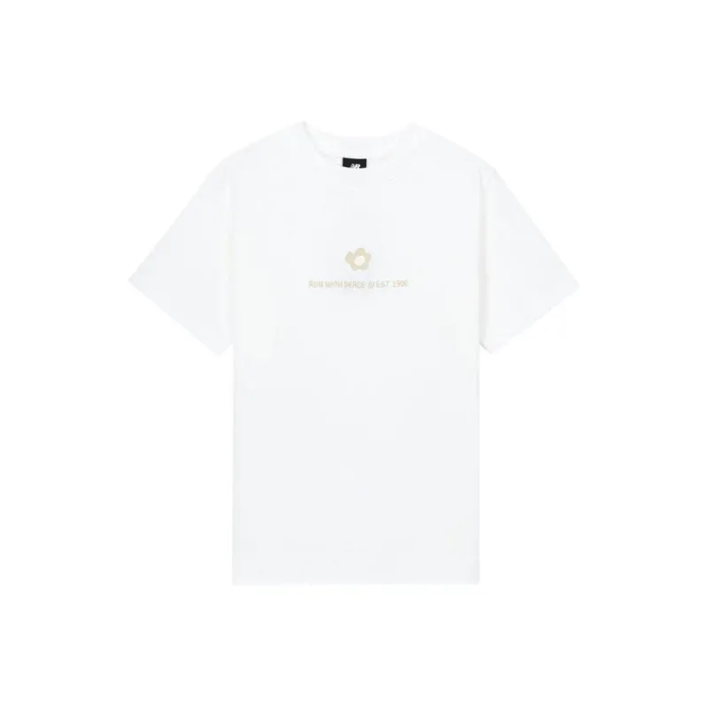 New Balance SMALL FLOWER T Shirts Women's White-0
