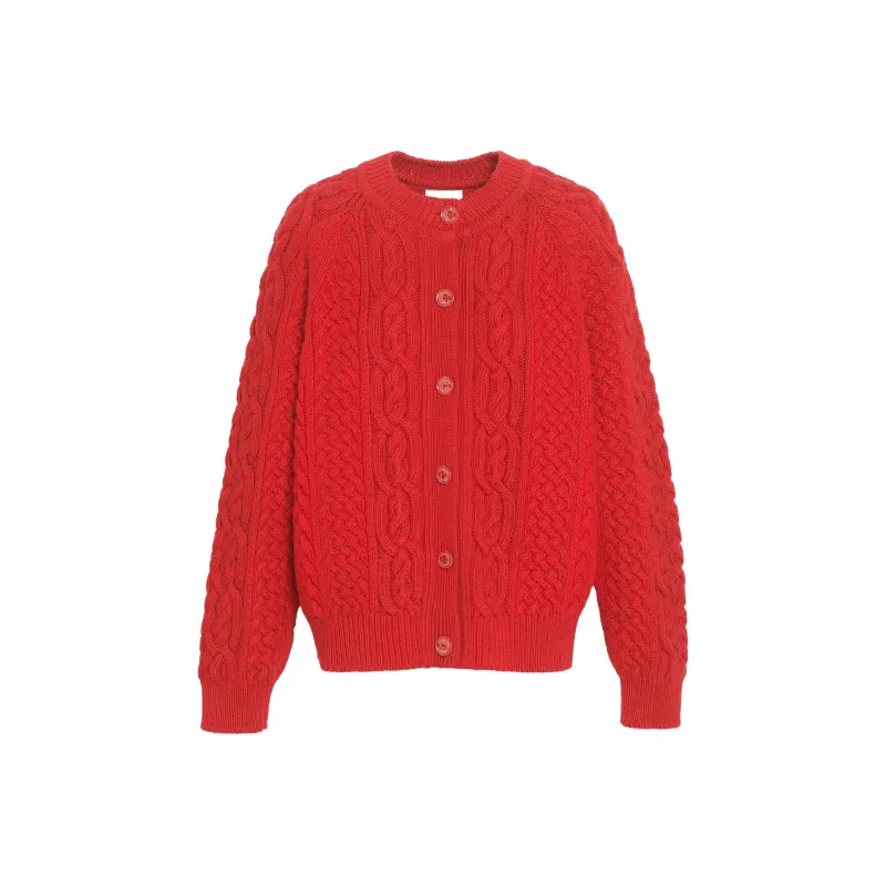 Barrie Cable knit Cashmere Cardigan-0