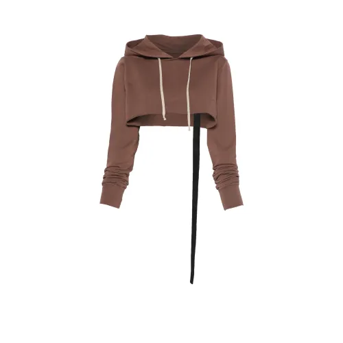 Rick Owens DRKSHDW Drawstring Cropped Hoodie