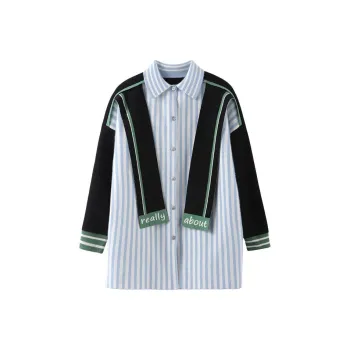 MAIGRE SIMHAT Cashmere Sweater Women's Blue + White + Black + Green