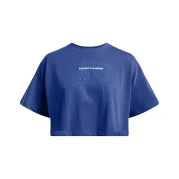 Under Armour Varsity Drop Shoulder Sleeve T Shirt Women's Tech Blue