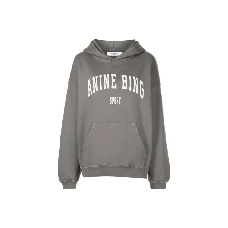 Anine Bing Harvey Combed cotton Hoodie-0
