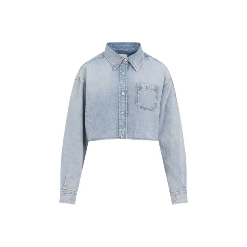 Givenchy 4G Plaque Denim Shirt-0