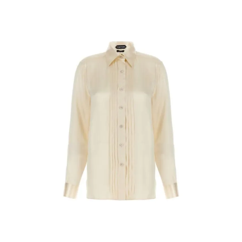 TOM FORD Pintuck Detailed Long Sleeved Shirt-0