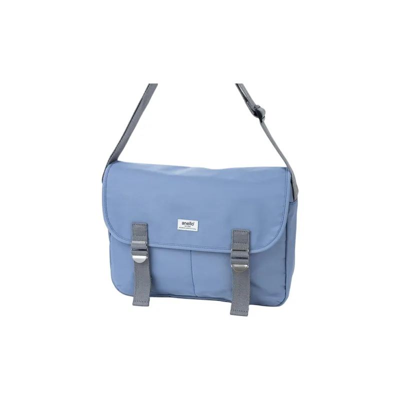 Anello Polyester Messenger Bag Crossbody Bag Shoulder Bag Unisex Gray Blue-1