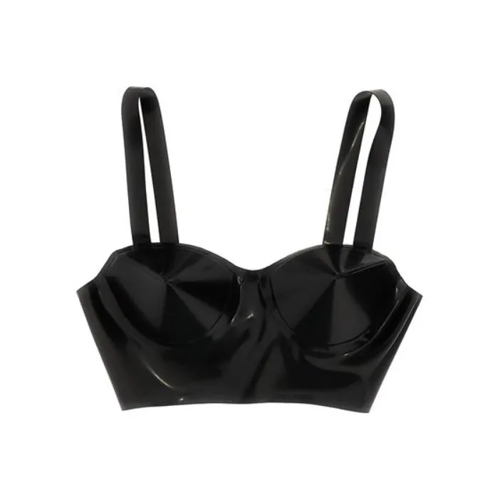 Maison Margiela Four Stitch Logo Cropped Top-0