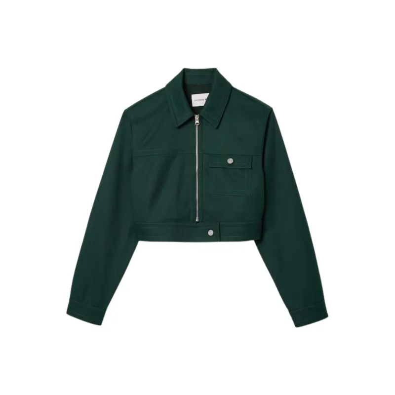 LACOSTE Cropped Zip Up Jacket-0
