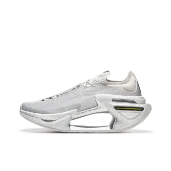 LiNing Shadow 3.0 Cushioning Abrasion Resistant Breathable Rebound Mid Top Running Shoes Unisex Silver