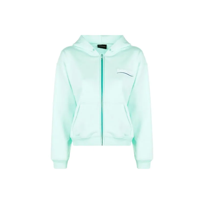 Balenciaga FW22 Sweatshirt Regular Fit Women's Light Green-0