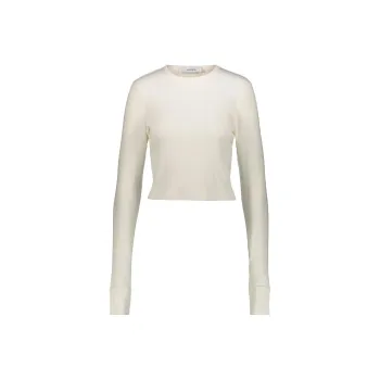WARDROBE.NYC X Hailey Bieber Hb Ribbed-knit Cropped T-shirt