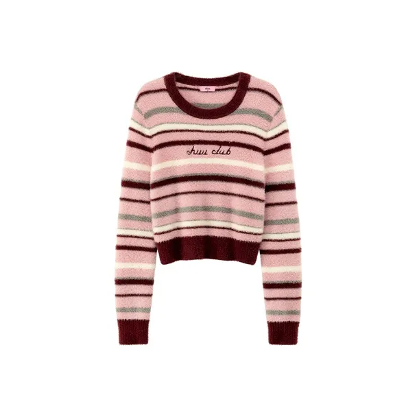 CHUU Knitwear Women's Pink Stripes-0