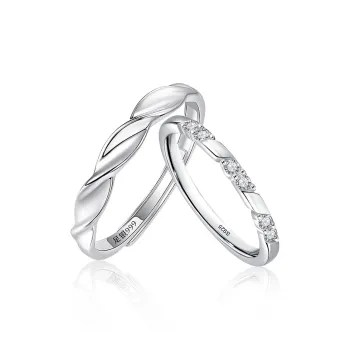 MAGICPOLE 925 Sterling Silver With Zircon Rings Unisex Silver