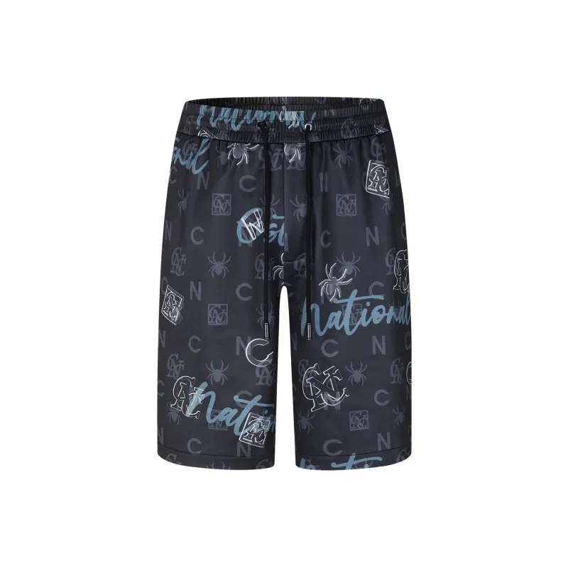 C'N'C Trendy Collection Dance Party Collection Casual Shorts Men's Black Floral-0