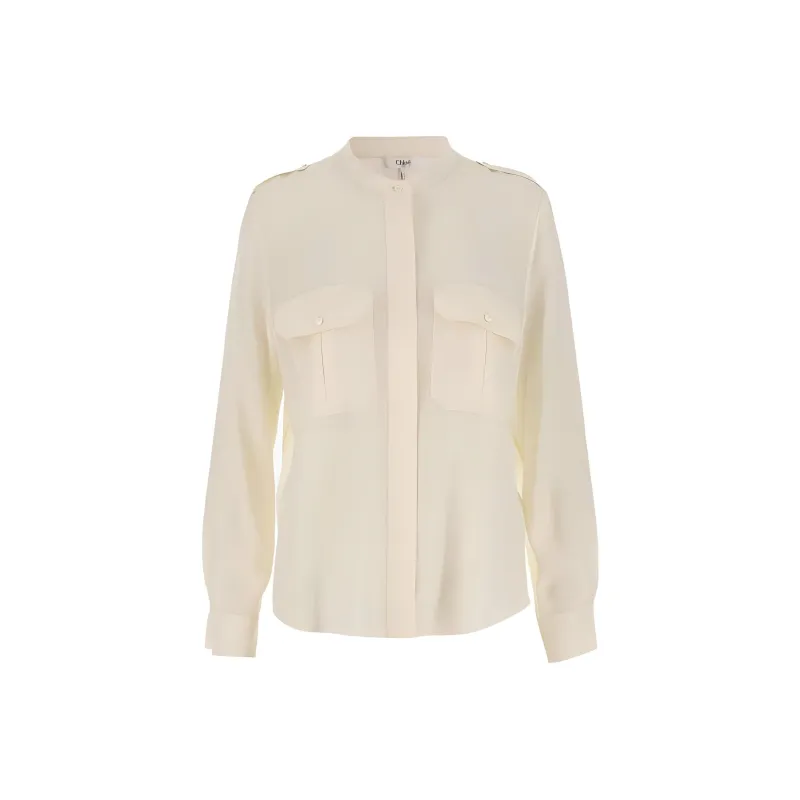 Chloé Flap Pocket Long Sleeved Shirt-0