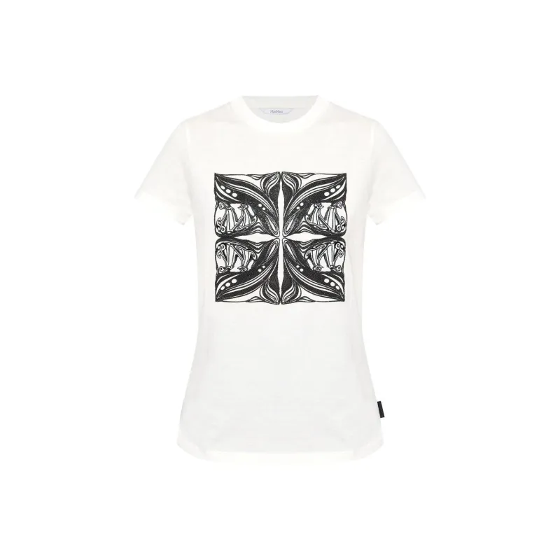 MaxMara Farad Graphic Printed Crewneck T Shirt-0