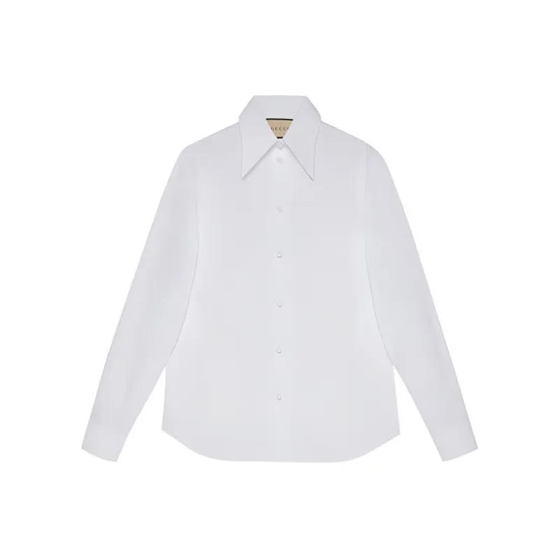 GUCCI Women's Cotton Poplin Shirt White-0