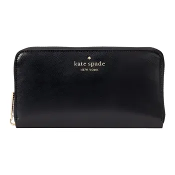 Kate Spade Leather Wallet Tubas Women's Black