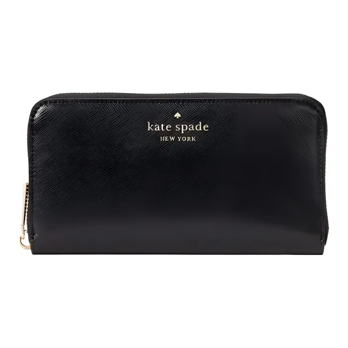 Kate Spade Leather Wallet Tubas Women's Black-0