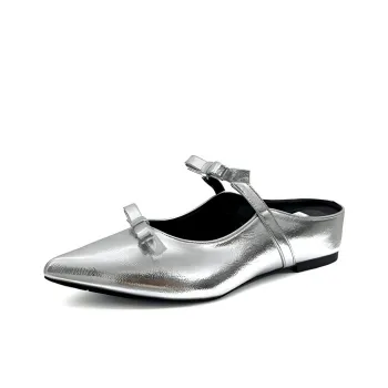 Varib Slip Resistant Abrasion Resistant Closed Toe Slippers Women's Silver