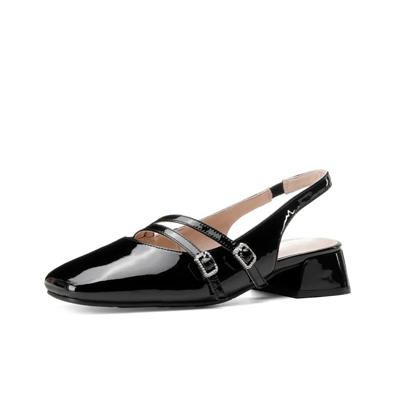 GOLDLION Chunky Heel High Heels Women's-1