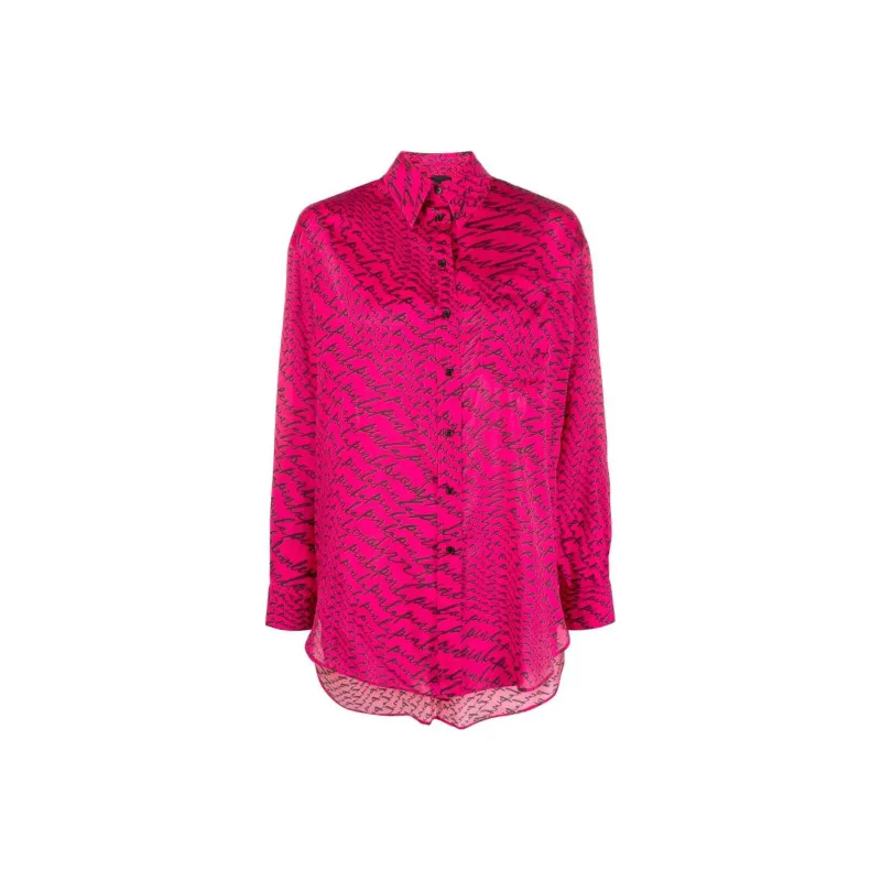 PINKO Logo print Long sleeve Shirt-0