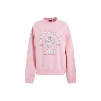 Balenciaga Regular Crewneck Sweater 'Faded Pink'