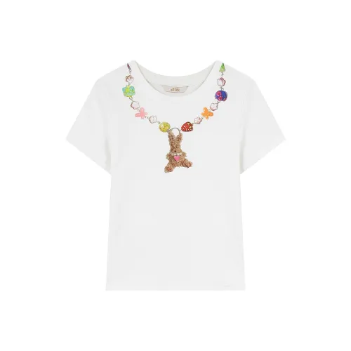 ELF SACK T Shirts Women's Cute White