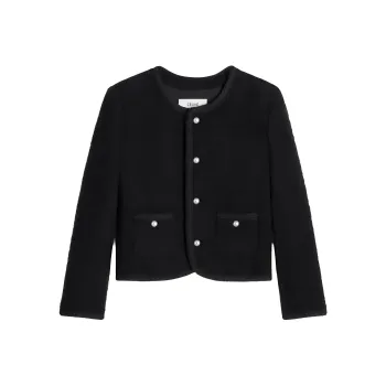 CELINE Buttoned Crewneck Jacket