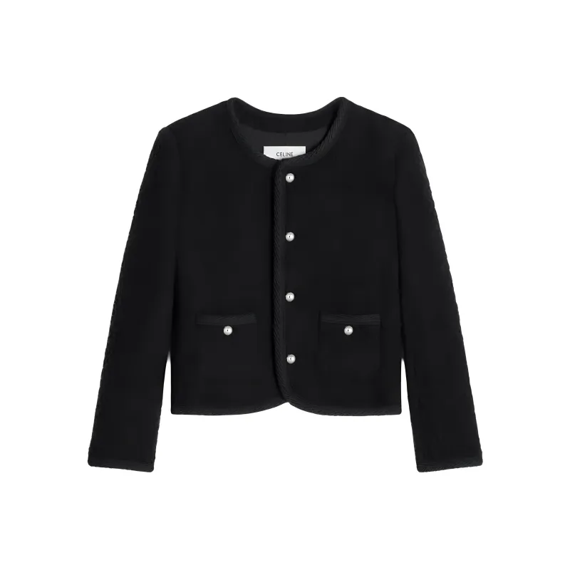 CELINE Buttoned Crewneck Jacket-0