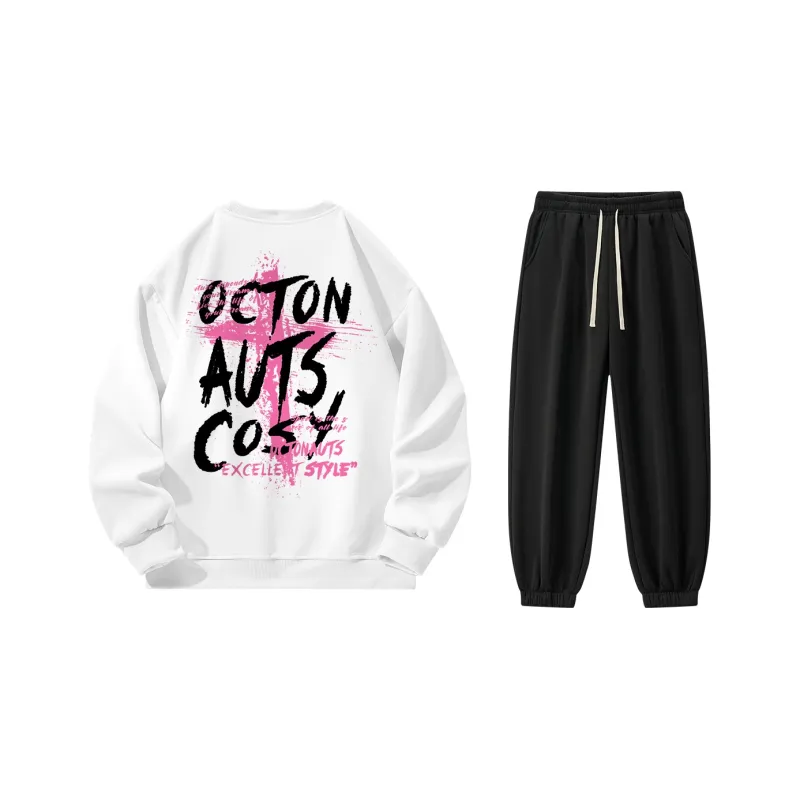 Small Columns Under The Sea Sweatshirt Set Unisex-0