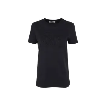 MaxMara Sacha Monogram-embroidered Cotton T-shirt