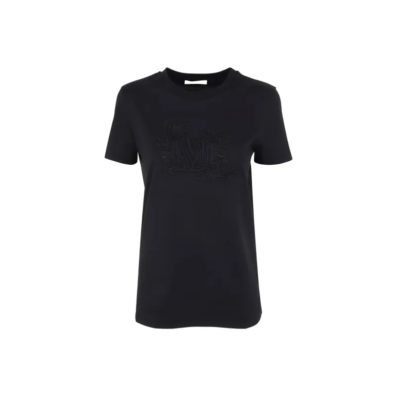 MaxMara Sacha Monogram-embroidered Cotton T-shirt-0