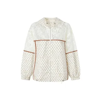 JZ Juzui Jacket Women's Floral Light Coffee