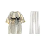 Clothing Sets (Apricot Top+White Pants)