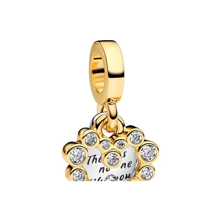 Pandora 925 Sterling Silver, Synthetic Cubic Zirconia, Gold Plated, Copper Silver, Alloy Pendants Unisex Silver/Gold-2