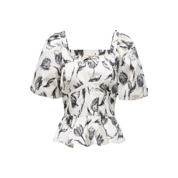 ONLY Shirts Women's HH5 Tulip Print TULIP AOP