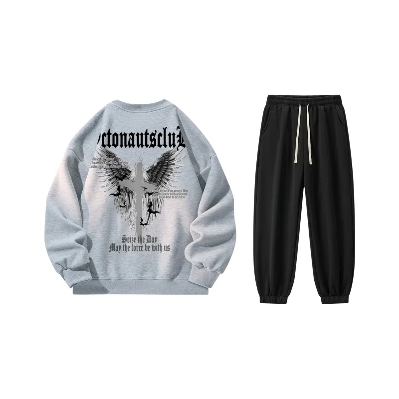 Small Columns Under The Sea Sweatshirt Set Unisex-10