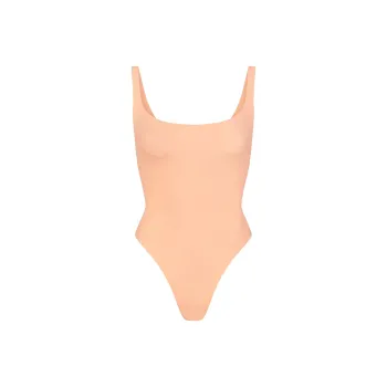 SKIMS FITS EVERYBODY SQUARE NECK BODYSUIT Bodysuits Women's Faded Nectar