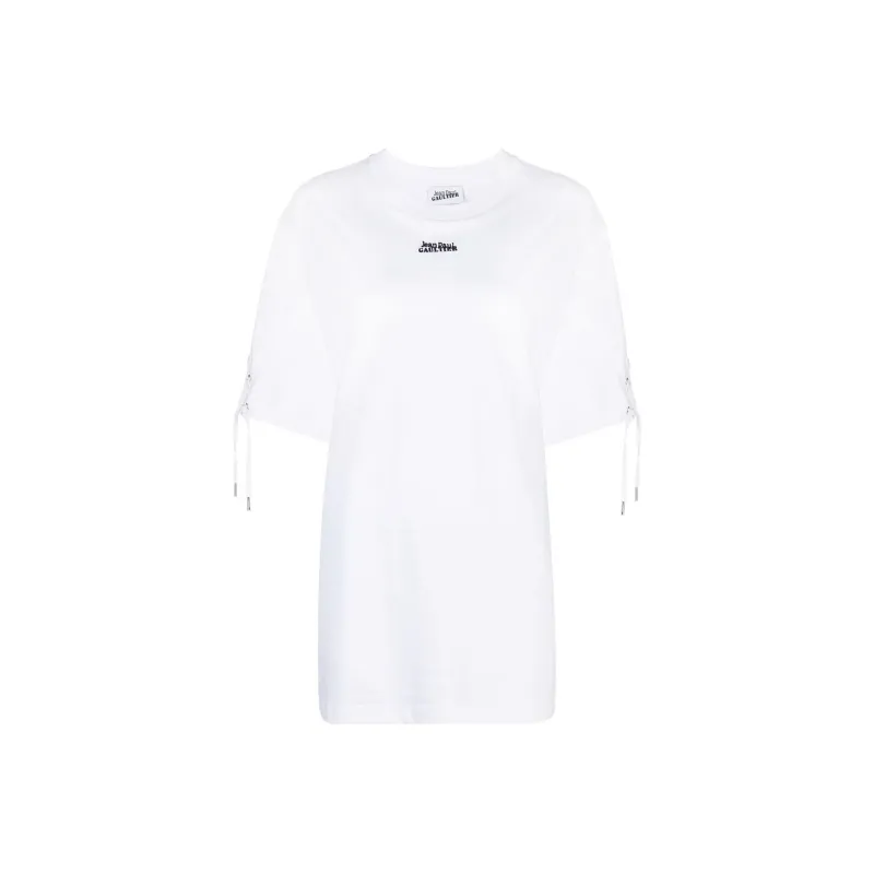 Jean Paul Gaultier JPG-print Lace-up T-shirt-0