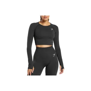 GYMSHARK T-Shirt Women's Black Mud Gray Stone