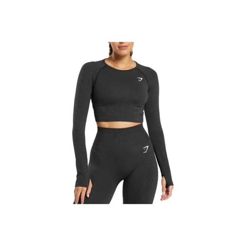GYMSHARK T-Shirt Women's Black Mud Gray Stone-0