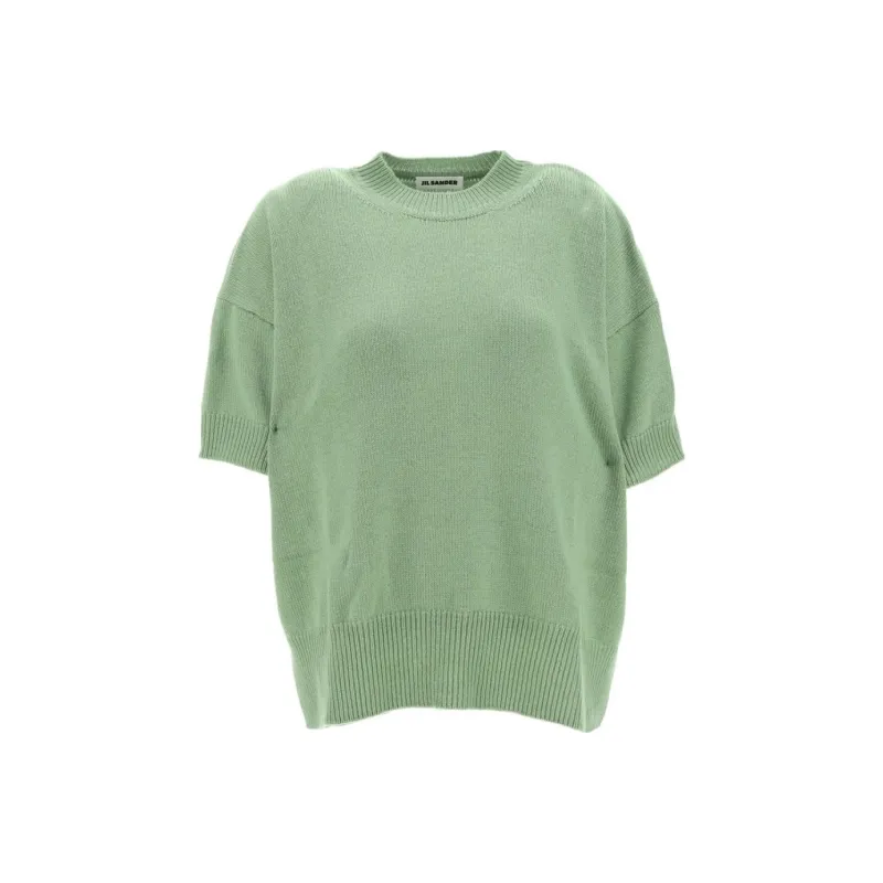 JIL SANDER Short Sleeved Knitted Top-0
