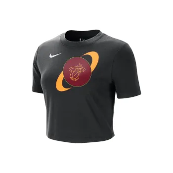 Nike Miami Heat Courtside Women's Nike Nba Cropped Slim T Shirt