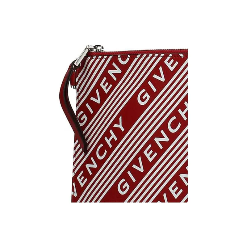Givenchy Leather Clutch Women's Red-4